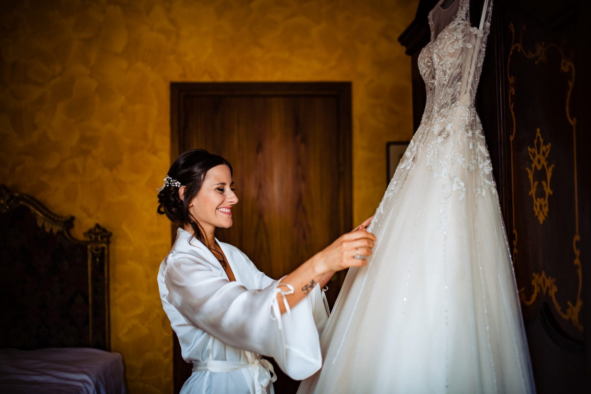 Fotografo Fotografia di Matrimonio Abbazia Santo Spirito Villa Giannone preparazione sposa