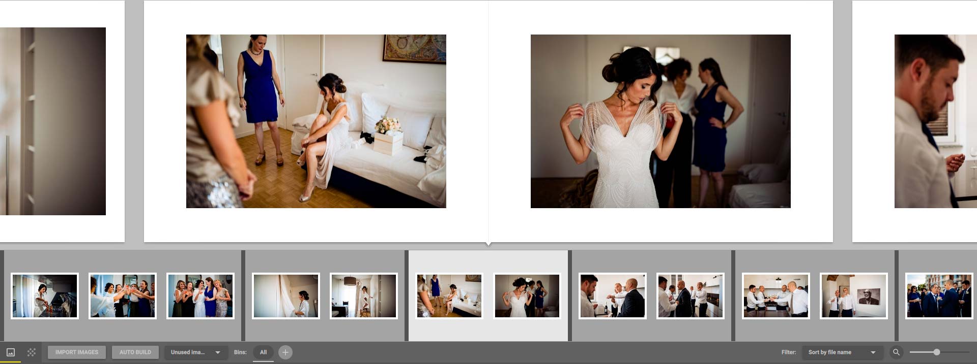 impaginazione album online cloudproofing smartalbum fotografo matrimonio lamperti varese saronno